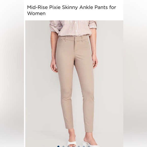 Black Old Navy Mid Rise Pixie Skinny Ankle Pants - Picture 2 of 7